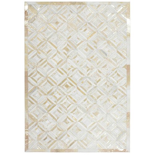 Novel RAVNO TKANA PREPROGA Spark 410 Elfenbein / Gold 80/150 cm krem barve, zlate barve Slike