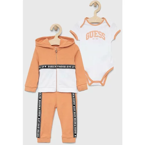 Guess Komplet za dojenčka oranžna barva