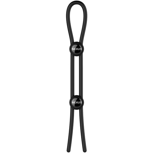 Nexus Forge Double Adjustable Lasso Silicone Cock Ring Black Cene