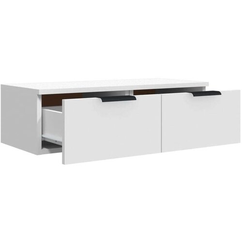 VidaXL Stenska omarica 2 kosa bela 68x30x20 cm konstruiran les Slike