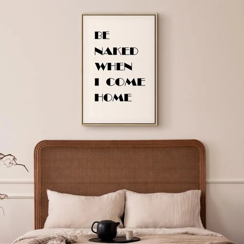  Slika - Homecoming (1-part) - Black and White English Inscriptions 60x90 U prirodnom drvenom okviru Slike