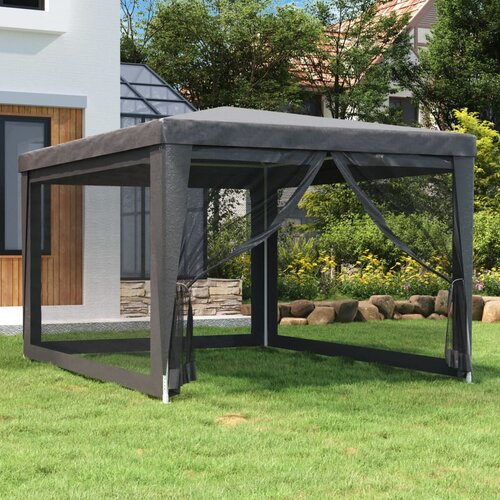 vidaXL Šator za zabave s 4 mrežasta bočna zida antracit 3 x 4 m HDPE Cijene