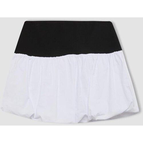 Defacto Cool Balloon Fit High Waist Cotton Lined Mini Skirt Slike