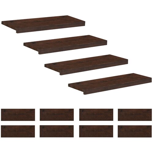 Step treads 12 kom. 80 x 25 x 2 cm Tamno smeđa Cijene