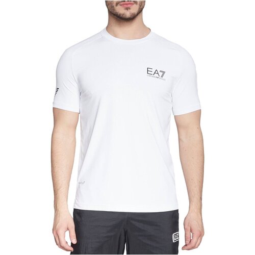 Ea7 Emporio Armani Majice s kratkimi rokavi 8NPT22 PJEMZ Bela Cene