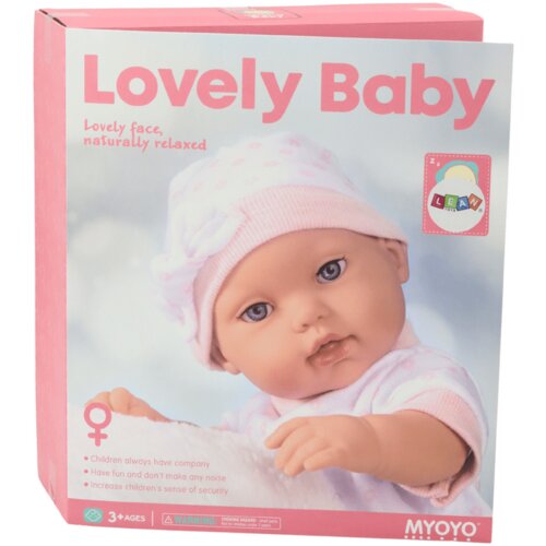 Lean Toys punčka v beli pižami, kapa, odeja, blazina Slike
