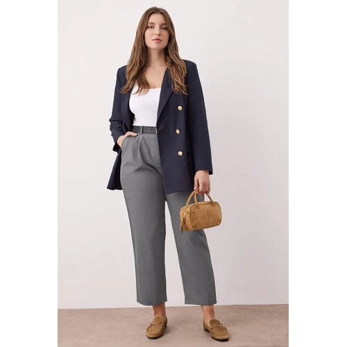 Trendyol Ženske pantalone Tbbaw26Ar00012, Tamnosive Cene