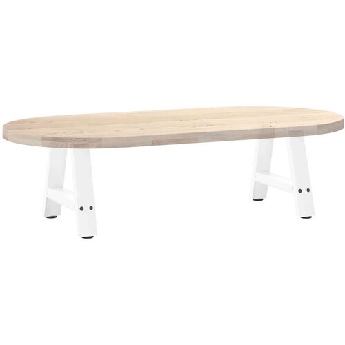 VidaXL Noge za klub stolić A-oblika 2 kom Bijele 30 x (30-31) cm Čelik - Bijela 30 x (30-31) cm 1 Slike