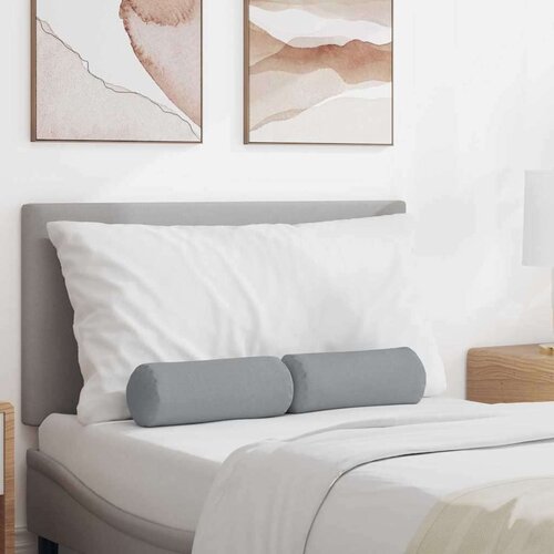 vidaXL valjkasti jastučići 2 pcs svijetlo siva Ø 15 x 40 cm tkanina Cene