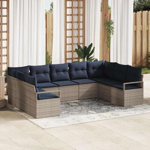  Set sofe s jastukom 9 pcs Siva poliratan Cene