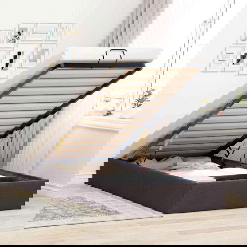 vidaXL Otomanski posteljni okvir brez vzmetnice rjav 90x190 cm blago, (21609021) Cene