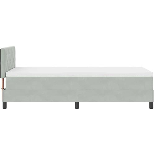  LED Box Spring Krevet Svijetlo siva 90 x 200 cm Bar&amp;scaron;un Slike