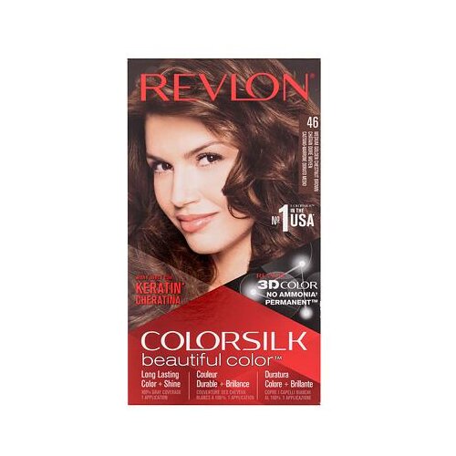 Revlon Colorsilk Beautiful Color barva za lase za barvane lase za vse vrste las 59,1 ml odtenek 46 Medium Golden Chestnut Brown po&scaron;kodovana &scaron;katla Cene