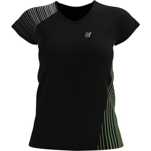  Majica Compressport Performance SS T-shirt Woman Black/Paradise Green - L Cijene