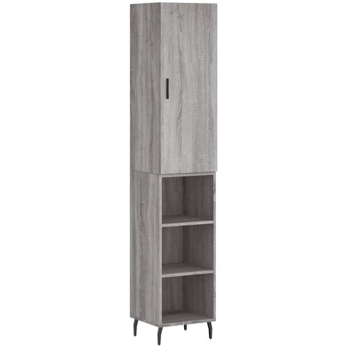 Maison Chic Visoka omara - Komoda - Predalnik siva sonoma 34,5x34x180 cm inženirski les, (21720032) Cene