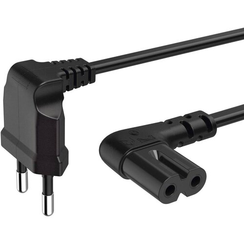 Hama Euro napajalni kabel\, na obeh straneh pod kotom\, 3 m črn 137230 tok napajalni kabel črna 3.00 m, (20415078) Cene
