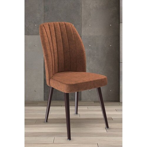 Hanah home set trpezarijskih stolica Platinum 2 kom, terakota tkanina Jerry, braon metalne noge Cene