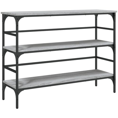 Maison Chic Konzolna mizica - miza ob steni siva sonoma 100x32x75 cm inženirski les, (21786239) Cene
