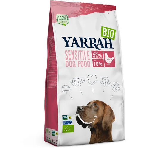 Yarrah Bio Sensitive s bio piletinom i bio rižom - Ekonomično pakiranje: 2 x 10 kg