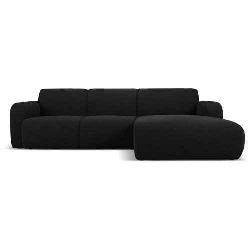 Micadoni Home Crna kutna garnitura od bouclé tkanine (s desnim kutom) Molino – Cijene