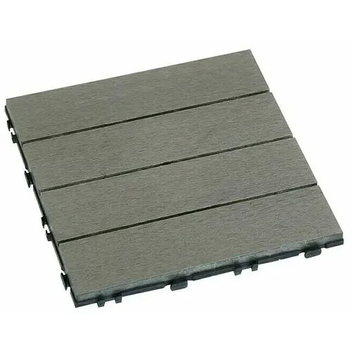  Klik plošča WPC (30 x 30 x 2,5 cm, siva, 10 kos)