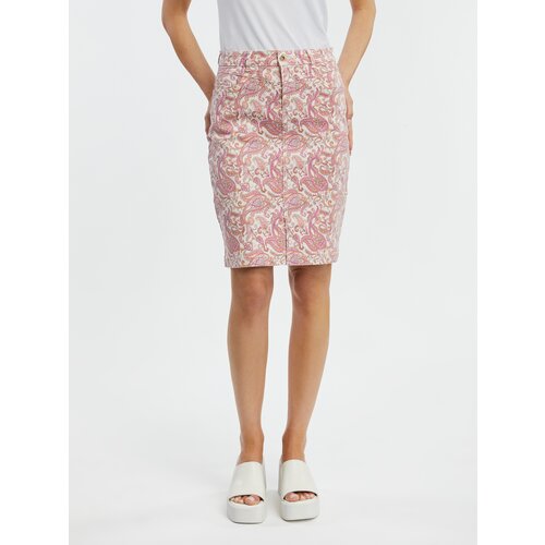 Orsay Pink Women Patterned Denim Skirt - Women Cene