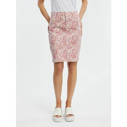 Orsay Pink Women Patterned Denim Skirt - Women