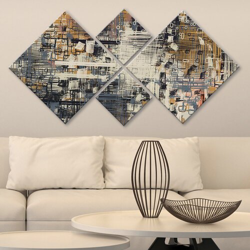 Wallity Slika 4MDF1448614754, 60x115 cm, 4 dela Cene