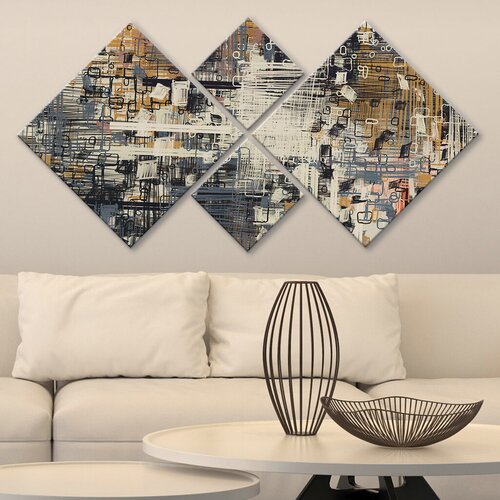 Wallity slika 4MDF1448614754, 60x115 cm, 4 dijela Cene