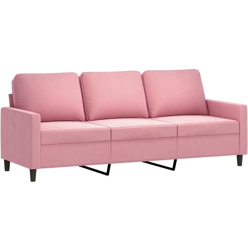  3-dijelni set sofa s jastucima ružičasti bar&amp;scaron;unasti Slike