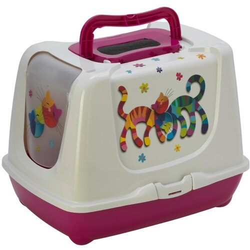 Moderna Trendy Cat 57 Friends Forever Zatvoreni toalet za mačke Roze Slike
