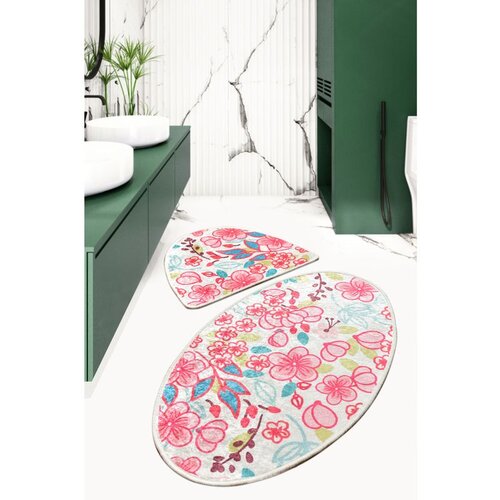  dolce oval multicolor bathmat set (2 pieces) Cene