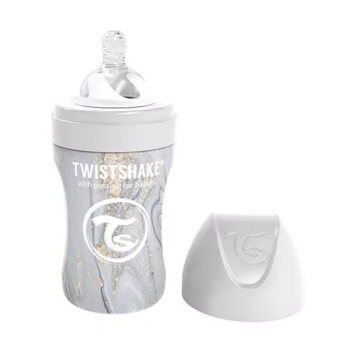 Twistshake TS flasica anti-colic stainless marble grey 260ml Cijene