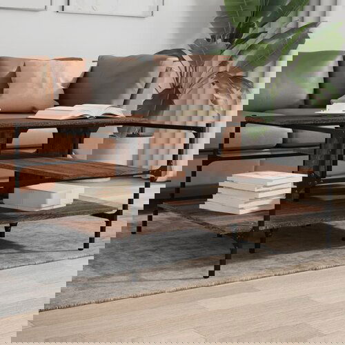 Furnova Klubska mizica Rjav hrast 100x100x48,5 cm inženirski les, (21915073) Slike