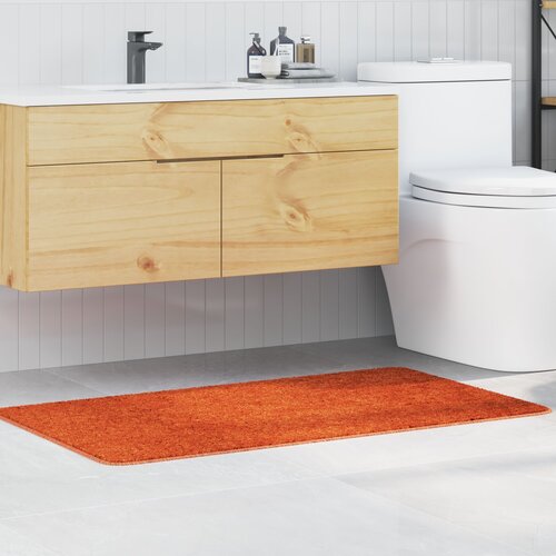vidaXL Oranžna Poliester 70 x 120 cm Kopalna preproga Pravokotna Cene