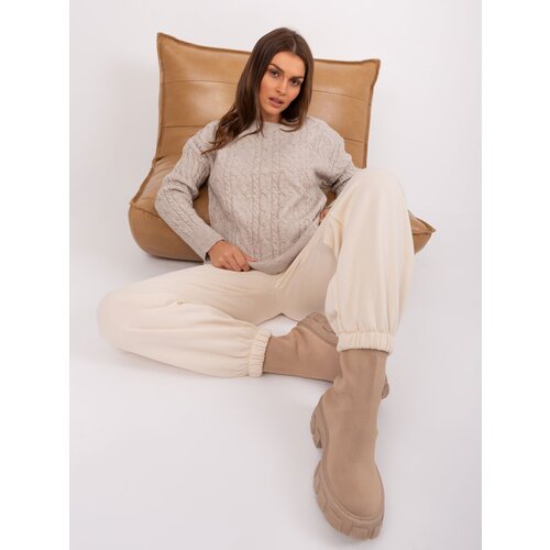 Wool Fashion Italia Sweater-AT-SW-2335.27-light beige Cene