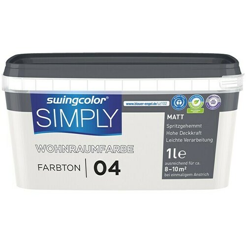 SWINGCOLOR NOTRANJA DISPERZIJSKA BARVA SIMPLY ŠT.04 (1 l, siva) Cene