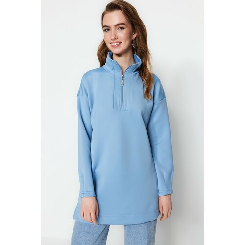 Trendyol Sweatshirt - Blue - Oversize Slike