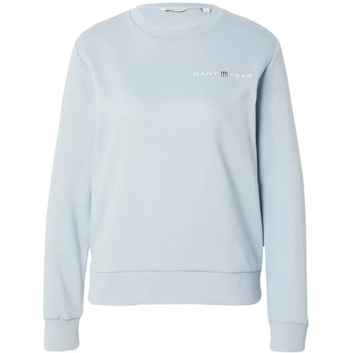 Gant Sweater majica svijetloplava / bijela