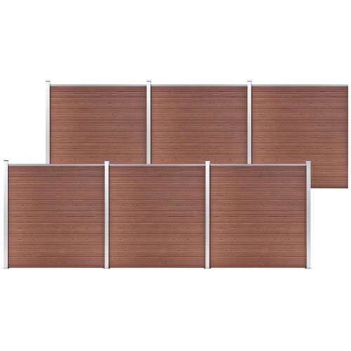 vidaXL Vrtna ograja WPC 1045x186 cm rjava Cene