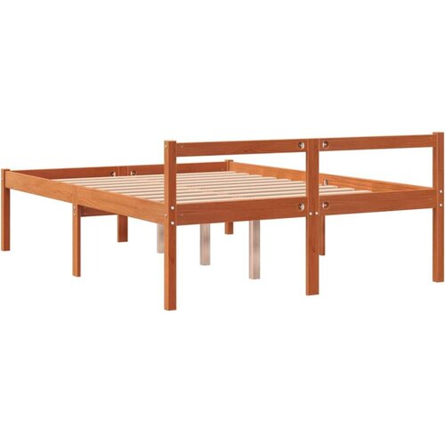 VidaXL krevet za starije osobe vo&amp;scaron;tano smeđi 140 x 190 cm od borovine Slike