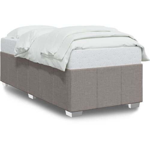 Maison Chic Posteljni okvir - Enojna postelja - Postelja za odrasle brez vzmetnice Taupe 90x190cm Tkanina-J12689, (21761029) Slike