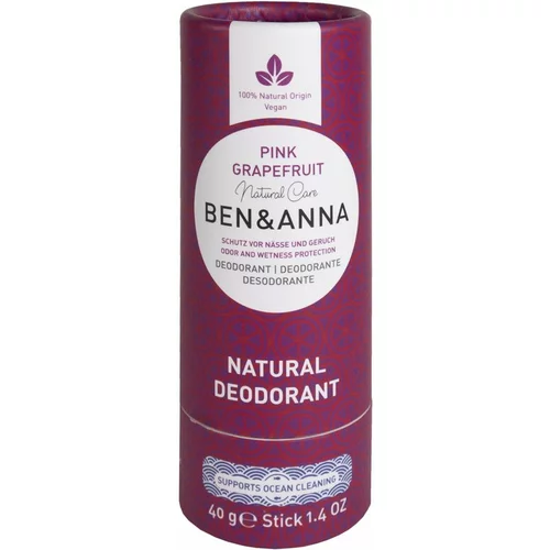 BEN & ANNA Natural Deodorant Pink Grapefruit čvrsti dezodorans 40 g