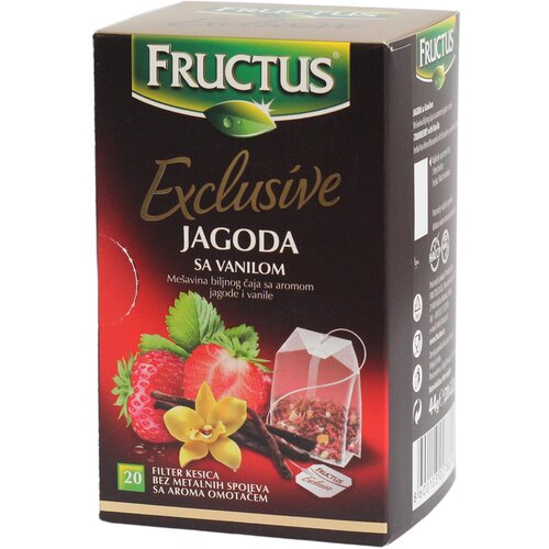 Fructus čaj sa jagodom i vanilom 44g, 20x2.2g Cene