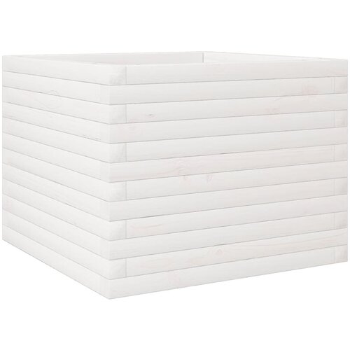 Maison Chic Vrtno cvetlično korito - Cvetlični Lonec belo 60x60x45,5 cm trdna borovina, (21789174) Cene