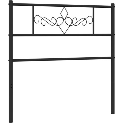 VidaXL Metalno uzglavlje crno 80 cm Slike
