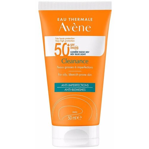 Avene Cleanance Solaire sončna za&amp;scaron;čita kože, ki je nagnjena k aknam SPF 50+ 50 ml Slike