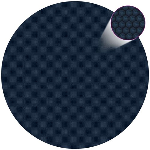  Plutajući PE solarni pokrov za bazen 210 cm crno-plavi Slike