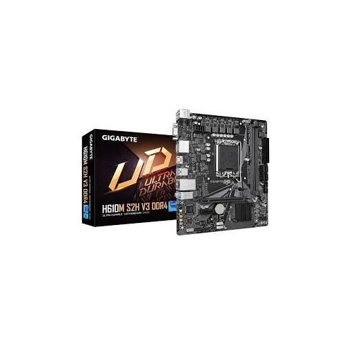 Gigabyte MB H610M S2H V3 DDR4 LGA1700 2xDDR4 M.2 4xSATA 6xUSB, HDMI, 2xDP, DVI, VGA Slike