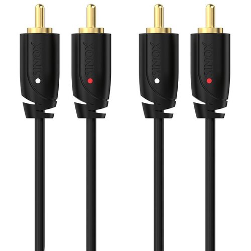 SINOX avdio kabel SXA04201 1 m 2 rca cinch m - 2 rca cinch m Slike